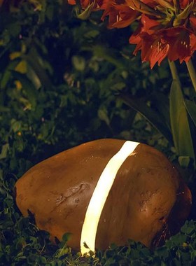 仿真石头灯花园太阳能发光户外草坪园林庭院灯公园景区防水景观灯