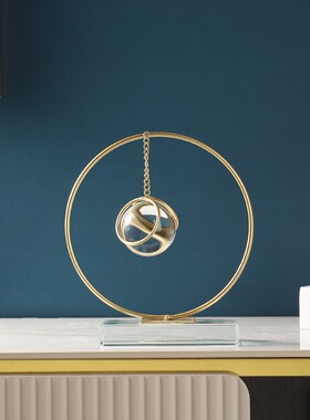 轻奢高级感水晶球摆件客厅桌面玄关电视柜高档装饰摆设家居工艺品