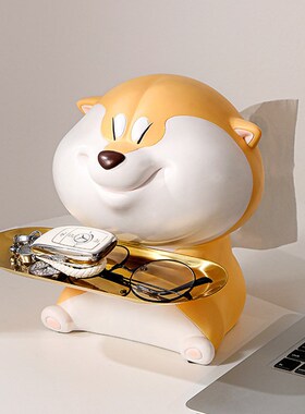 柴犬狗钥匙收纳摆件进门口入户玄关置物架家居装饰品乔迁新居礼品