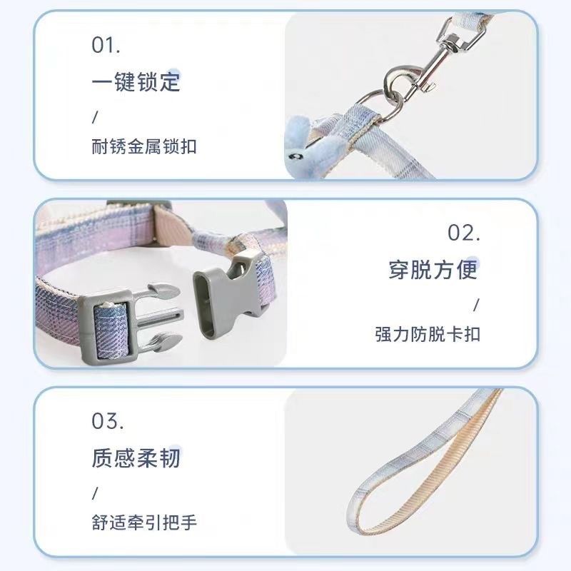 溜猫牵引绳猫咪工字绳防挣脱外出专用可调节布偶小猫网红款背心式,淘宝优惠券,粉丝福利购,淘宝优惠卷