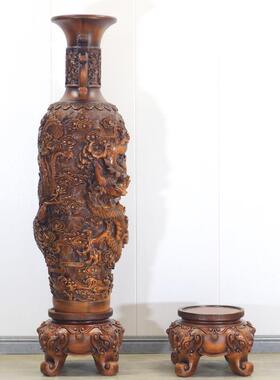 落地龙凤花瓶摆件一对客厅电视柜旁边装饰工艺礼品摆饰公司开 业