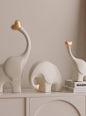 高级感厅大意YZ202401象摆件现代轻奢创家居装乔迁新居客书房酒柜