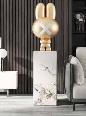 轻奢兔子客厅大型落地摆件家居饰品办公室大号雕塑新年开业礼物