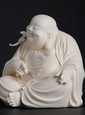 戴玉堂林建平陶瓷摆件幸福常伴弥勒笑佛弥勒佛大肚佛家用佛像