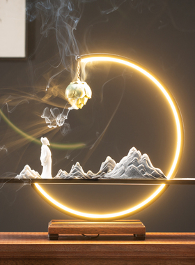 新中式禅意沙盘枯山水摆件家居客厅玄关电视柜乔迁礼品茶室装饰品