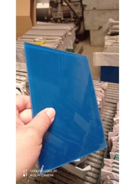 私人定制锤子画原片超白5毫米玻璃红玻璃蓝玻璃及琉璃画礼盒底座
