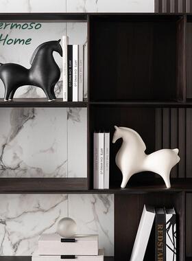 HERMOSO马到成功Horse马摆件陶瓷客厅玄关办公室酒柜装饰乔迁新居