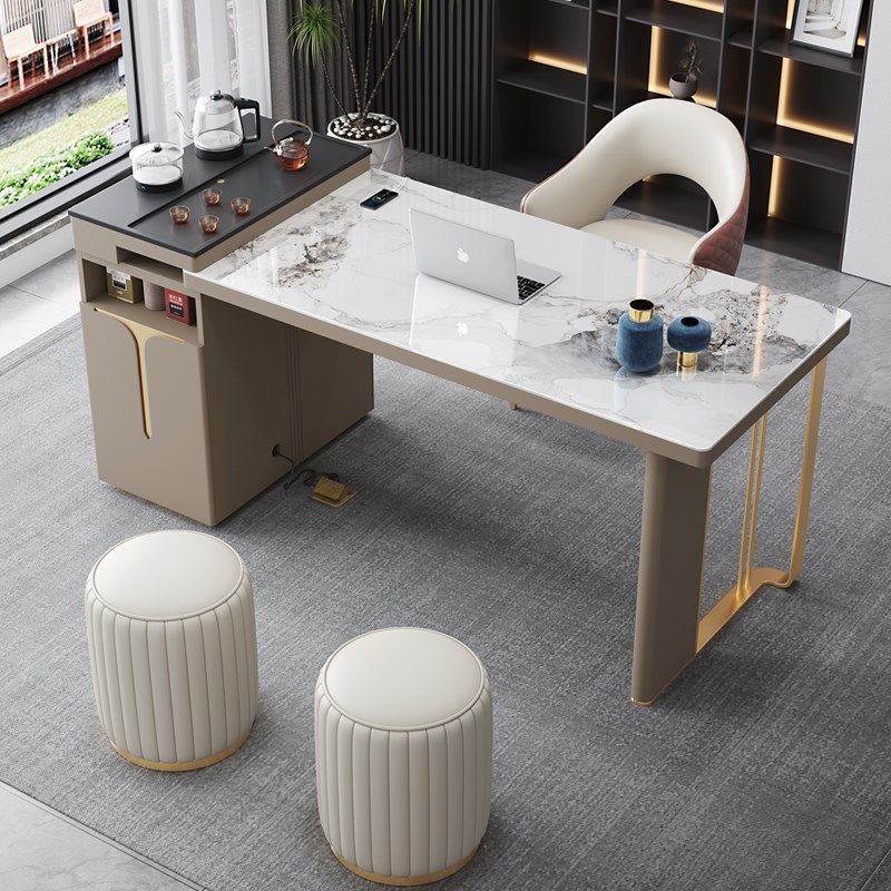 岩板茶桌椅组合高级轻奢家用阳台办公泡茶餐桌一体功夫茶台茶几桌,淘宝优惠券,粉丝福利购,淘宝优惠卷