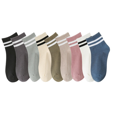袜子女中筒棉袜夏季防臭抗菌吸汗透气
