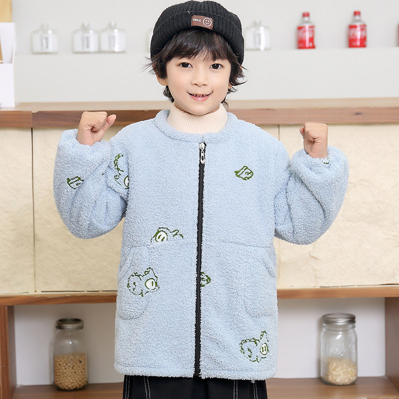 儿童罩衣秋冬新爆款外穿加绒长袖男女宝宝围裙羽绒服外套防脏护衣,淘宝优惠券,粉丝福利购,淘宝优惠卷