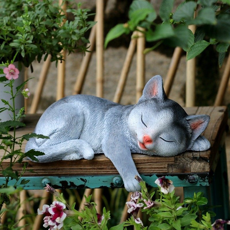 创意家居饰品客厅桌面猫咪欧式房间布置装饰品摆设户外 庭院摆件,淘宝优惠券,粉丝福利购,淘宝优惠卷