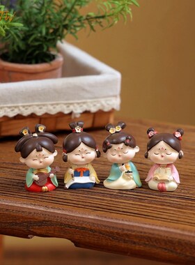 古风国潮唐朝宫仕女汉服家居酒柜装饰桌面可爱送礼礼品文创小摆件