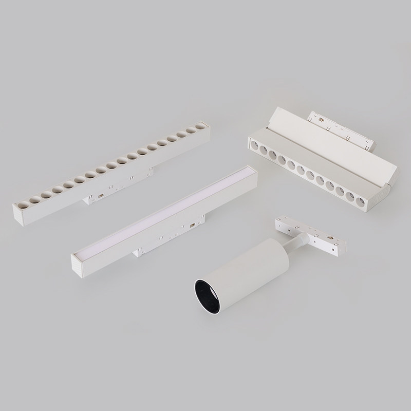 白色款无边框磁吸轨道射灯线条灯吸顶嵌入式客厅卧室过道LED照明,淘宝优惠券,粉丝福利购,淘宝优惠卷