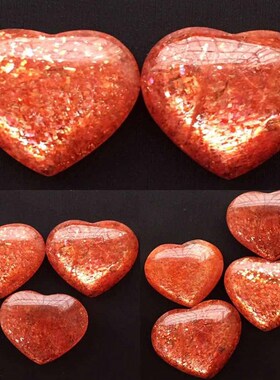 天然金太阳石光面吊坠方糖金草莓晶吊坠草莓晶锁骨链一物一图水晶