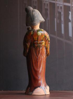 唐三彩瓷十玩二生肖仕女客书房博古架彷古厅陶陶俑装LIA饰物古收