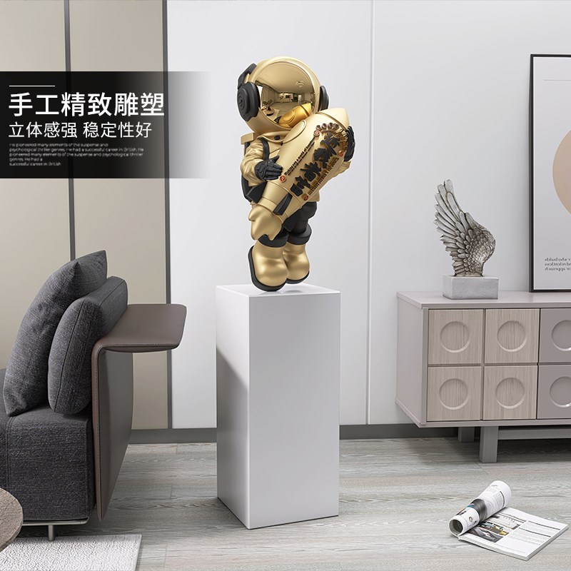 宇航员大型落地摆件轻奢大气客厅样板间装饰品太空人雕塑开业礼物 - 图2