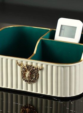 家用办公室纸巾盒创意桌面收纳北欧送礼风抽纸盒家居客厅摆件