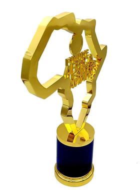 厂家CNC雕刻铝合金非洲地图摆件金属奖杯 水晶纪念奖品制作无模费