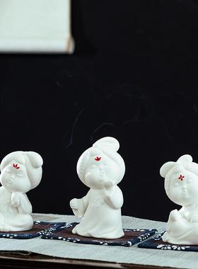 唯美唐朝仕女摆件新中式古风客厅电视柜酒柜博古架家居装饰香薰炉