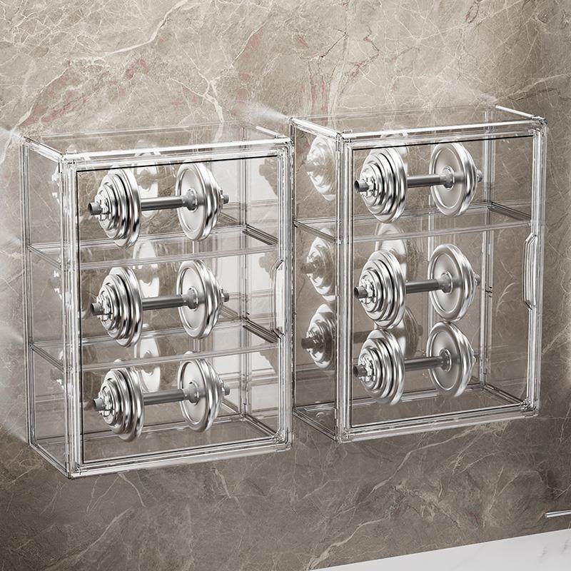 卫生间浴室置物架免打孔壁挂式镜柜前收纳盒洗漱台化妆品收纳架子,淘宝优惠券,粉丝福利购,淘宝优惠卷