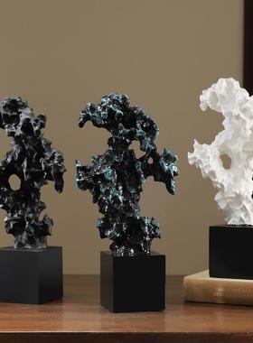 新中式仿真太湖石摆件摆设家居客厅玄关酒柜酒店工艺品装饰品