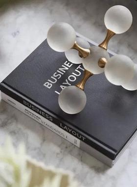 现简123约黑灰色仿真书摆件售处样板间书房楼家代居软装白饰书