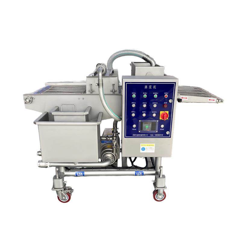 定制鸡柳上浆上粉机全自动淋浆机设备茄盒刀鱼段裹粉机油炸生产线,淘宝优惠券,粉丝福利购,淘宝优惠卷