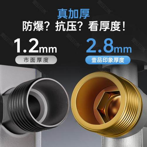 全铜燃气热水器角阀一进二出球阀三角阀家用三通分水阀专用大流量 - 图1