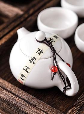 新中式复古茶盘茶具组合套装厨房橱柜装饰品摆件样板房间软装搭配