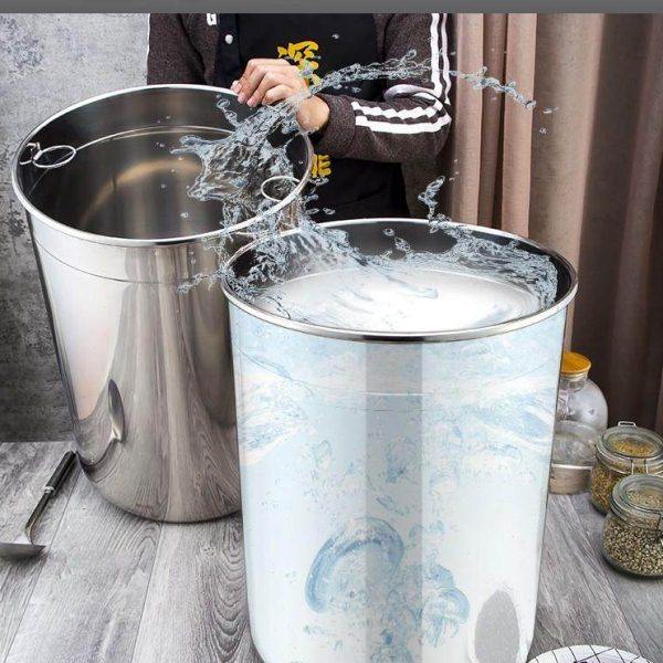 特厚不锈钢无耳桶内耳水池带盖米桶储水桶大汤桶 家用水桶,淘宝优惠券,粉丝福利购,淘宝优惠卷