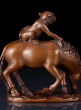 紫铜马上封侯家居饰品马上封侯工艺品铜办公室装饰品摆设马礼品