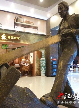 古代名人鲁班人物雕塑木匠大师雕塑玻璃钢仿铜雕塑公园园林景观