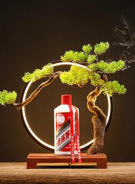 白酒展示架摆件展架装饰底座发光创意酒架红酒洋酒展台展柜陈列架