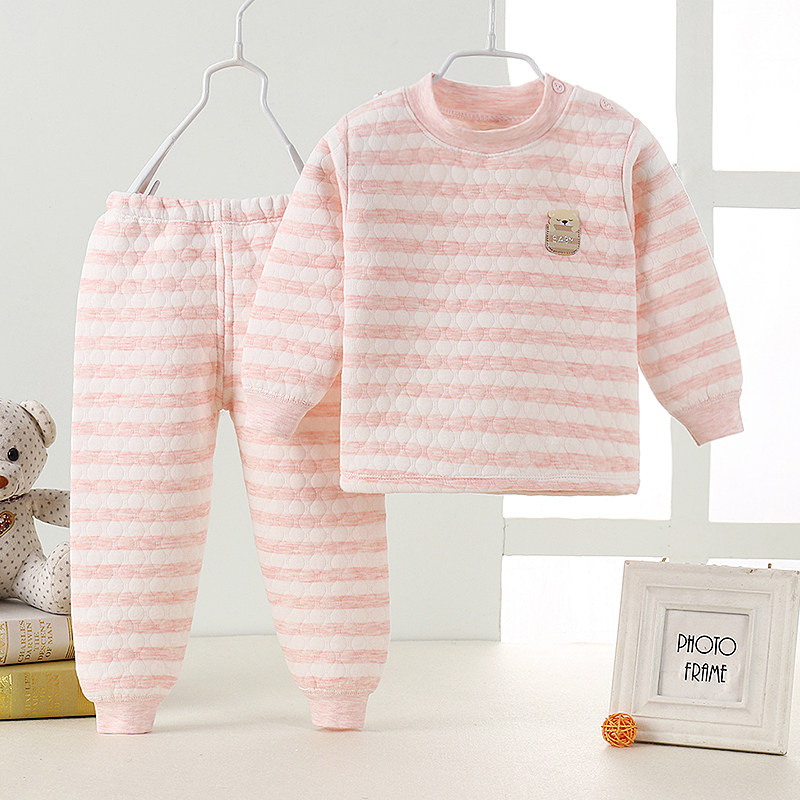 宝宝保暖衣套装1-3岁0婴幼儿纯棉三层夹棉加厚秋冬男儿童保暖内衣,淘宝优惠券,粉丝福利购,淘宝优惠卷