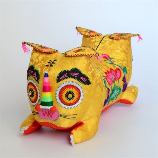 Tiger head pillow baby handmade tiger pillow newborn baby full month baby tiger fabric tiger