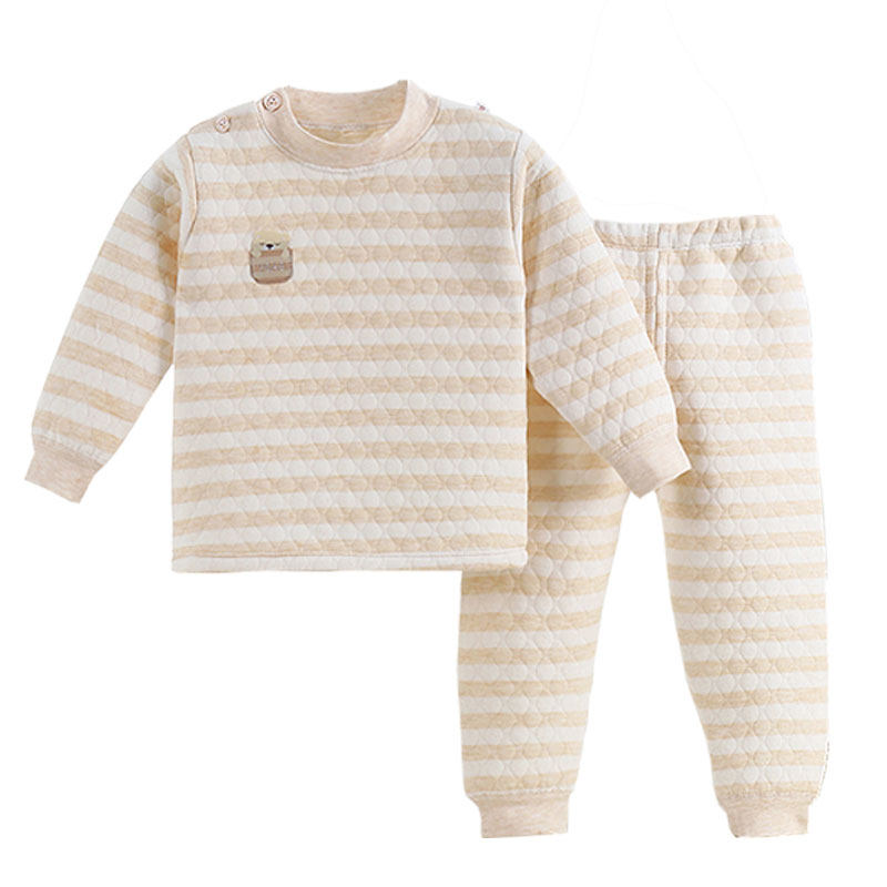 宝宝保暖衣套装1-3岁0婴幼儿纯棉三层夹棉加厚秋冬男儿童保暖内衣,淘宝优惠券,粉丝福利购,淘宝优惠卷