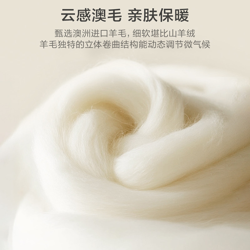 澳洲羊毛被100纯羊毛被子冬被棉被加厚保暖冬季进口羊绒驼绒被芯