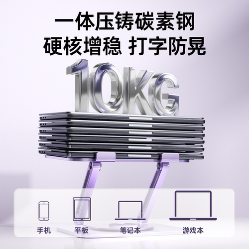 未来系FZ3笔记本电脑专用支架360°旋转调节高度桌面悬空散热立式竖立办公宿舍游戏便携ipad平板游戏本支撑架 - 图1
