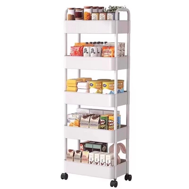 豆妈精选B小推车置物架厨房浴室落地多层收纳储物架