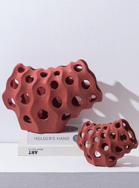 代约珊瑚几现何摆件酒店前台售WXG楼部书柜简客厅样板软房树脂装