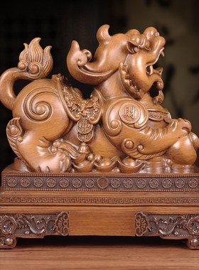 招财纳福貔貅摆件一对旺财摆设客厅办公室皮丘装饰品店铺开业礼物