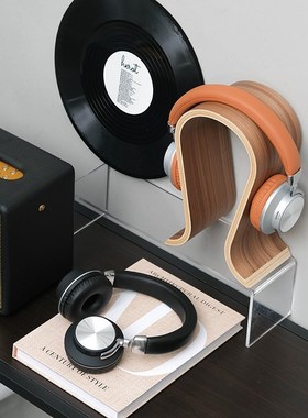 样板间书房民宿咖啡馆音乐主题装饰品摆件头戴式耳机拍摄陈列道具