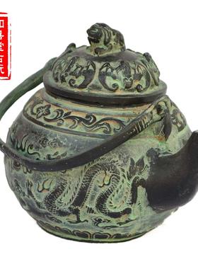 特色工艺装饰礼品办公家居用品精致纯铜水壶摆件仿古件大号茶壶