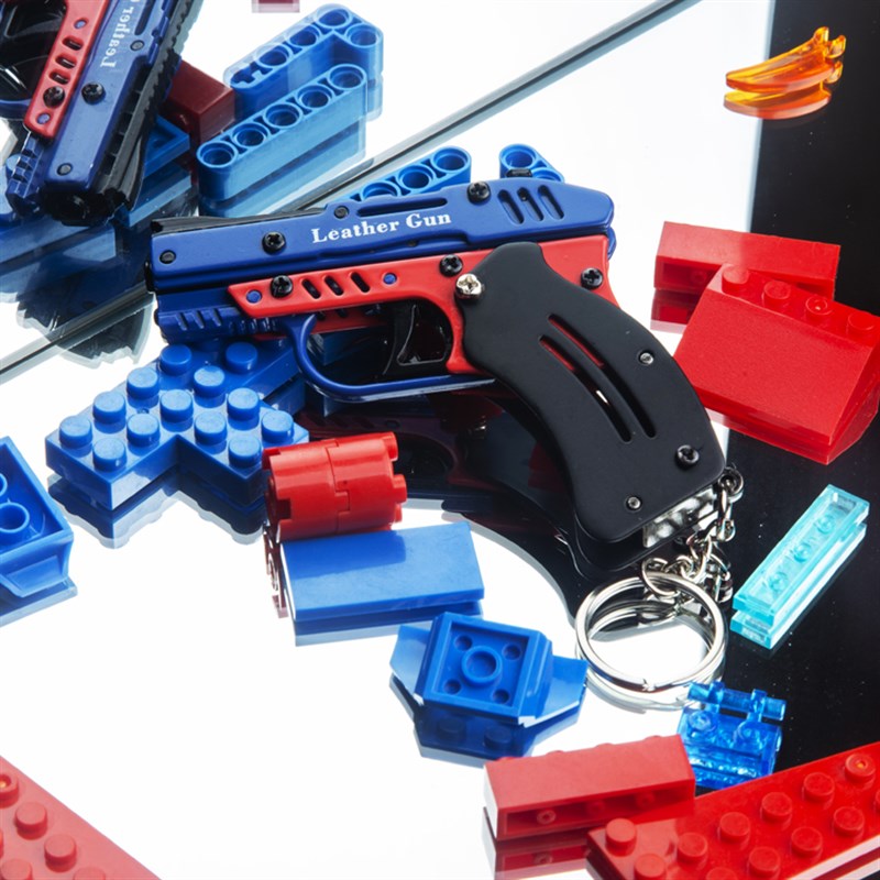 第四代全金属打橡皮筋枪反吹式迷你可回膛儿童玩具软弹皮筋枪 - 图0