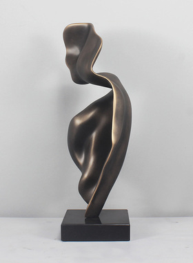 雕塑摆件抽象艺术品现代简约软装饰品玻璃钢家居样板房间客厅陈设