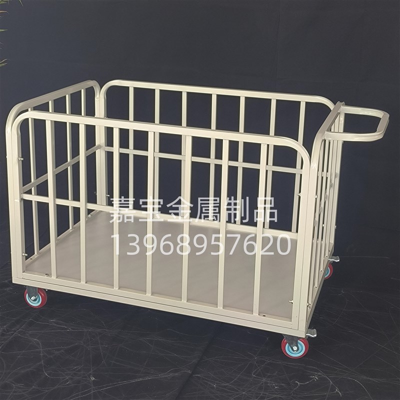 平板小推车拉货拖车围栏推车快递手推车框式推车搬运车物料周转车 - 图1