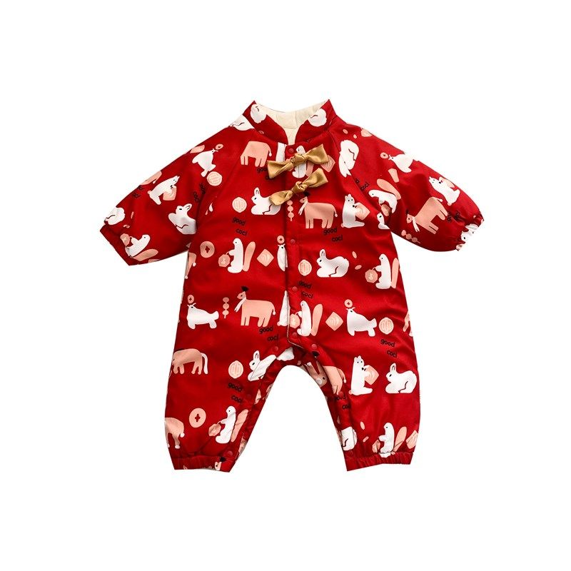 婴儿冬季夹棉连体衣新生儿宝宝冬装夹棉加绒加厚防风保暖爬爬服潮,淘宝优惠券,粉丝福利购,淘宝优惠卷