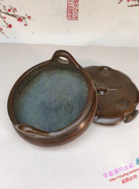 仿古纯铜盘香炉 带座桥耳三足薰香炉 室内家用供奉佛工艺品宣德炉