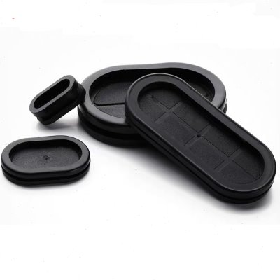 Environmentally friendly rubber cross-oval long-waisted double-sided dust-proof coil with membrane string coil chassis hole wire sealing