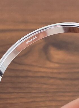 碎冰冰纯银手镯婴儿9999纯银宝宝银镯子儿童男女小孩满月银饰礼物